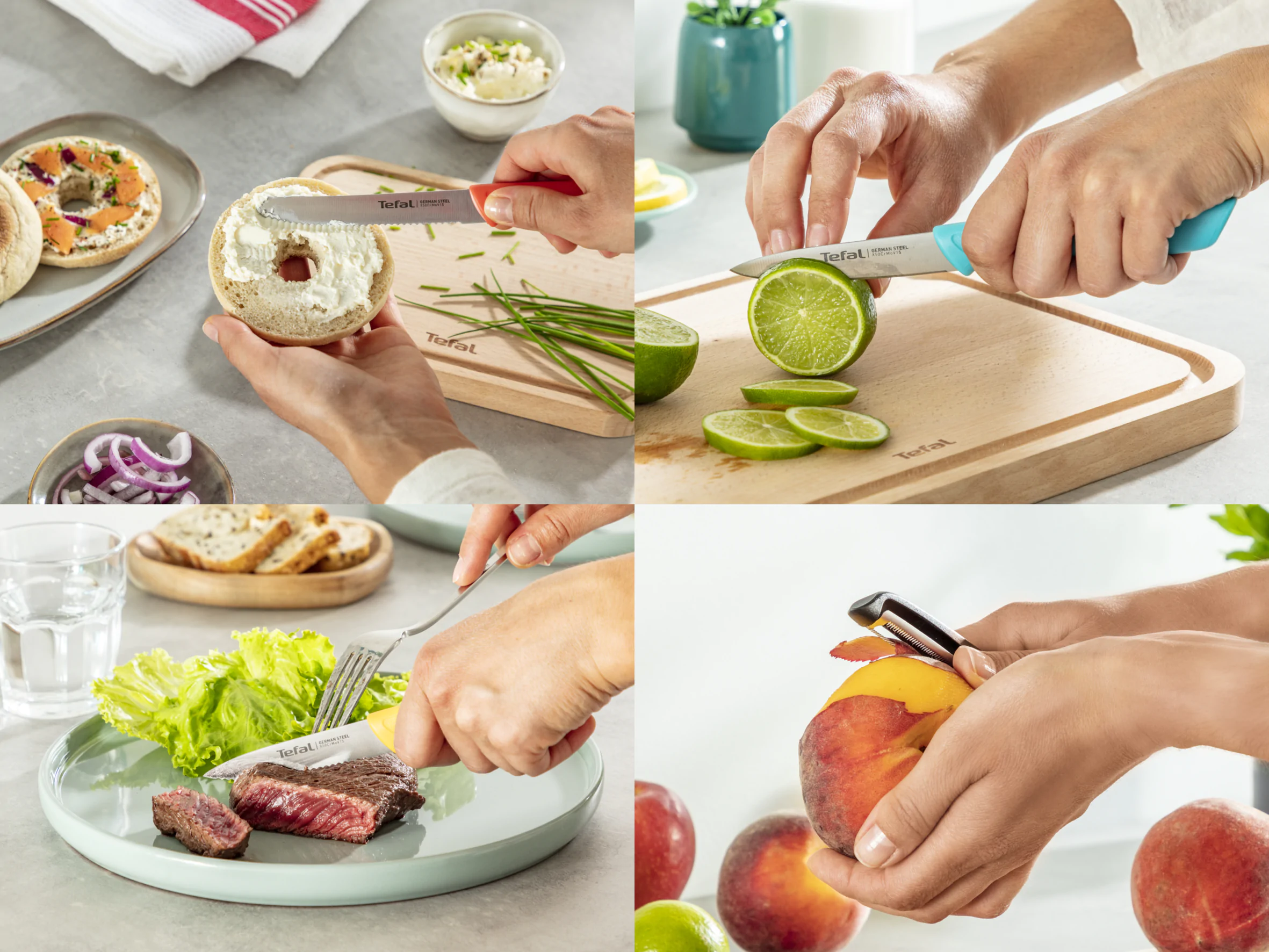 ケアプロ ᐉ Ніж для овочів із зубчиками Tefal Colorfood 8 cм K2731104