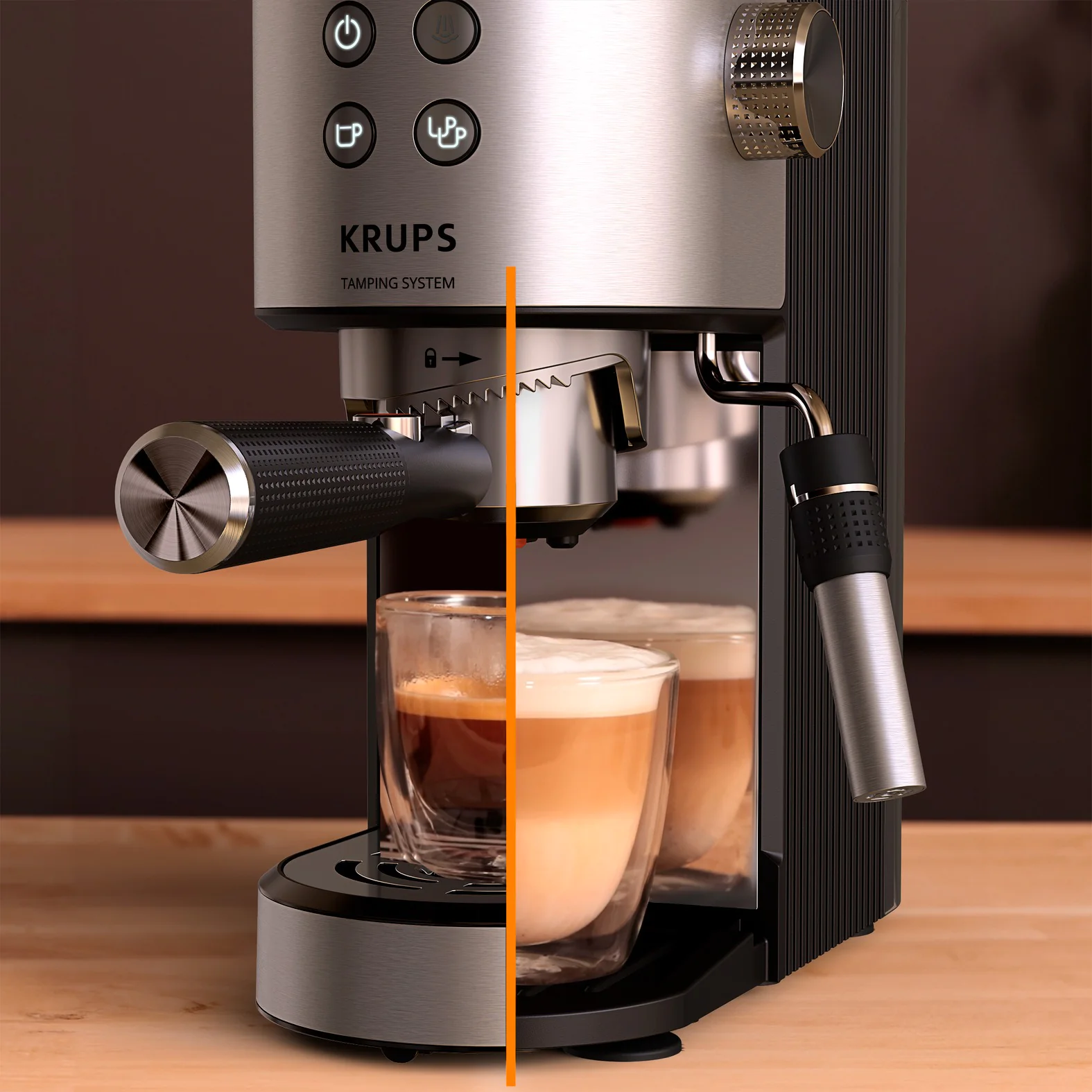 Ріжкова кавоварка KRUPS Virtuoso+ Tamping System XP499EE0