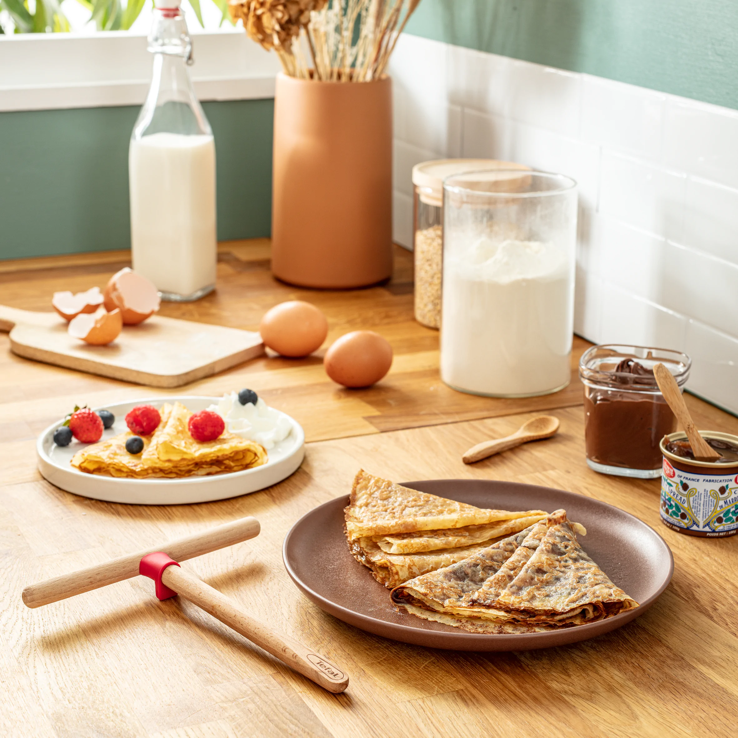 Розподілювач тіста для млинців Tefal Ingenio Wood K2306014