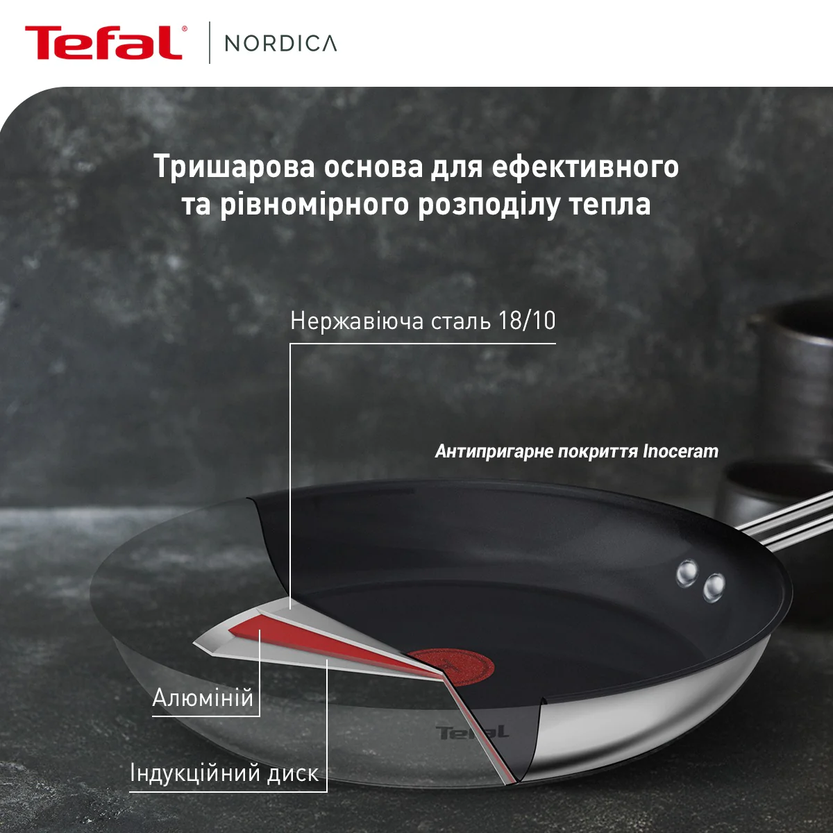 Сковорода Tefal Nordica 24 см H8710455