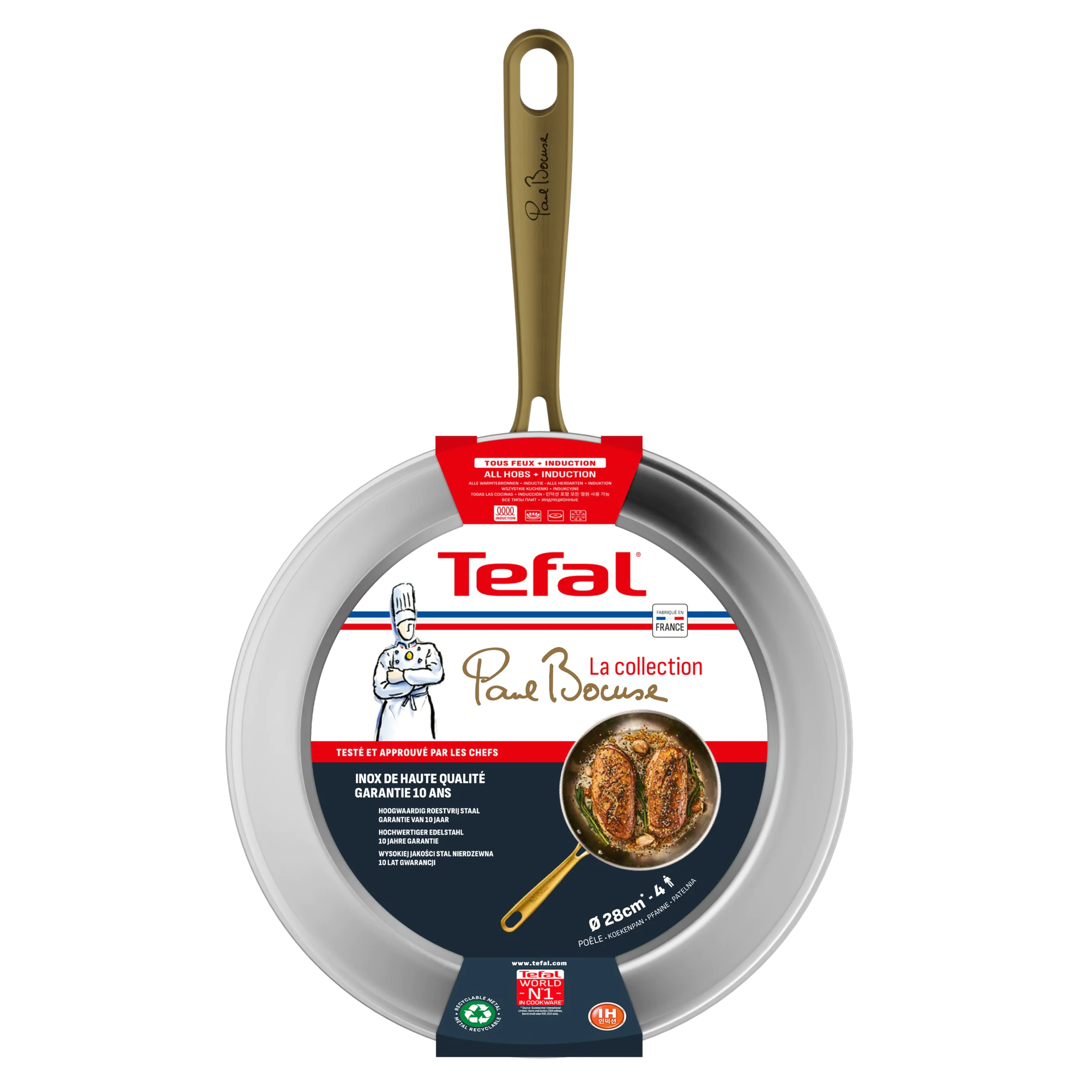 Сковорода Tefal Paul Bocuse Stainless Steel 28 см H8240602