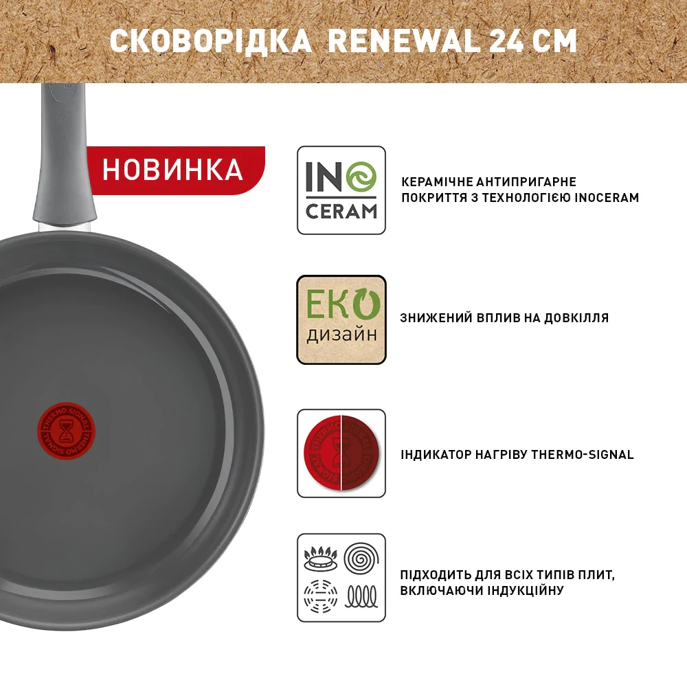 Сковорода Tefal Renewal 24 см C4260443