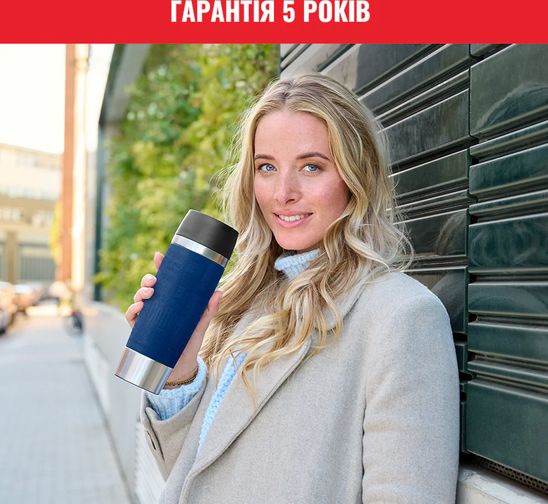 Tefal Travel Mug Classic N2022110 | Tazza Termica In Acciaio Inox 500 Ml | Doppia Parete | Mantiene Caldo 4h, Freddo 8h | Lavabile In Lavastoviglie | Blu