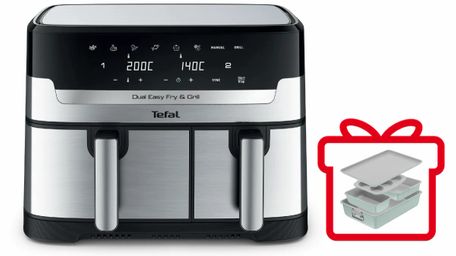 Мультипіч (Аерогриль) TEFAL Dual Easy Fry & Grill Air Fryer EY905D10 Мультипіч (Аерогриль) TEFAL Dual Easy Fry & Grill Air Fryer EY905D10