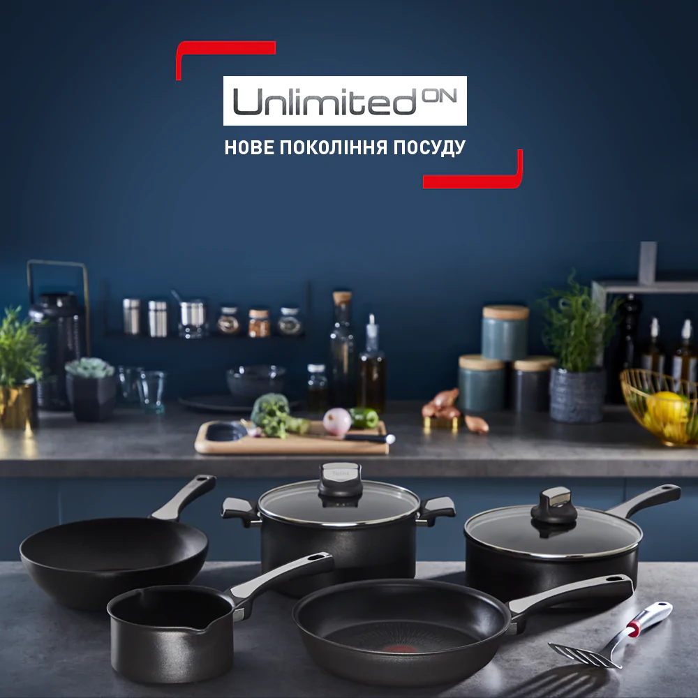 Набір сковорідок Tefal Unlimited On 3 предмета G2599102